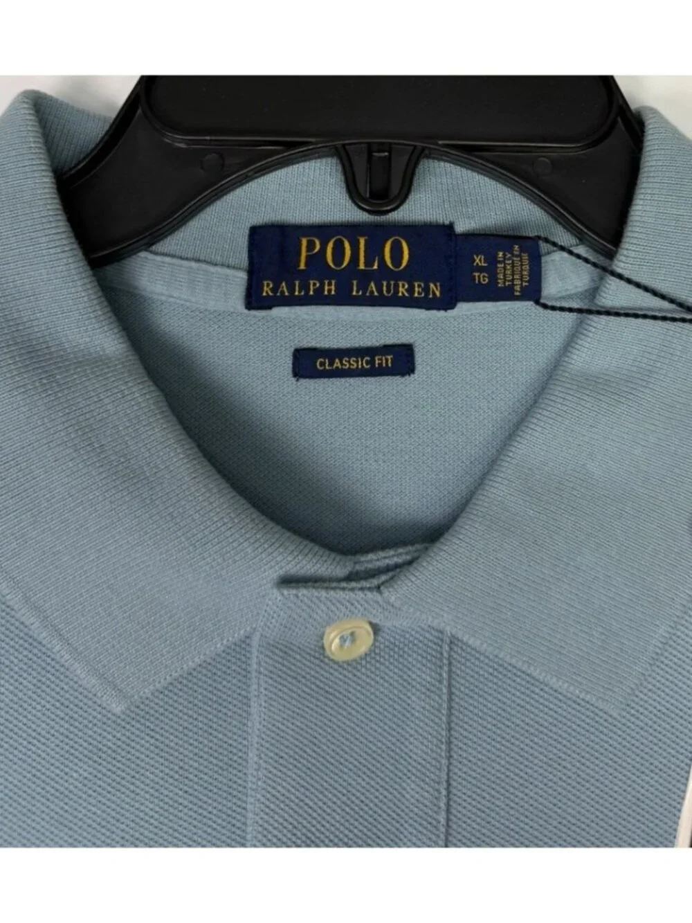 Polo Ralph Lauren Shirt Mens XL Classic Fit Light Blue Big Pony Rainbow Tie Dye